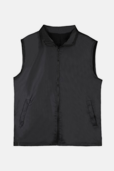 Sleeveless Winter Jacket with Collar & Pockets
